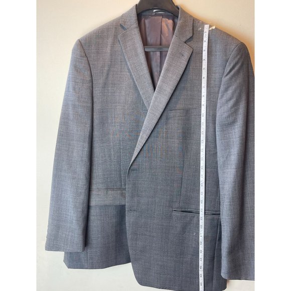 Joseph Abboud Mens Suit Blazer Coat 100% Wool Front Two Button Gray Size 46R - Picture 3 of 7